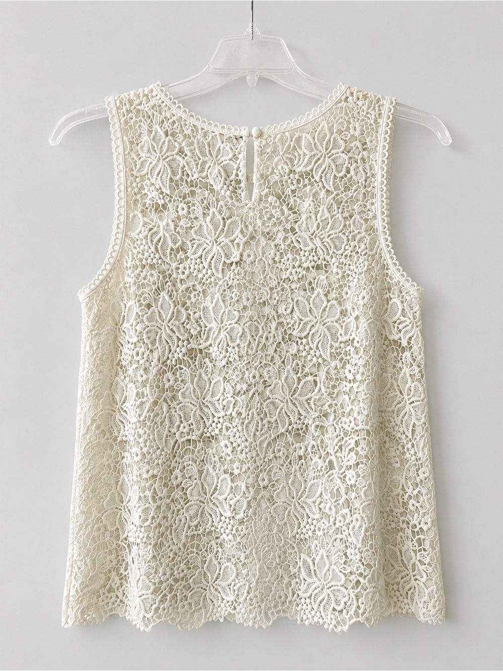 Loft Lace Sleeveless Top - Cream - Picture 2 of 2